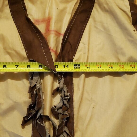 Child's Indian Halloween Costume Handmade Dress-Up Top, Loin Cloth, Ankle Fringe - Picture 8 of 15